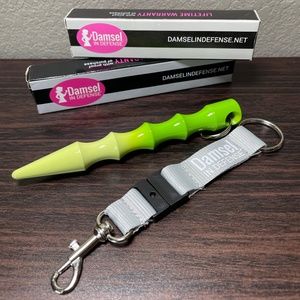 Damsel In Defense Breakaway lanyard & Kubaton Striking Tool Keychain